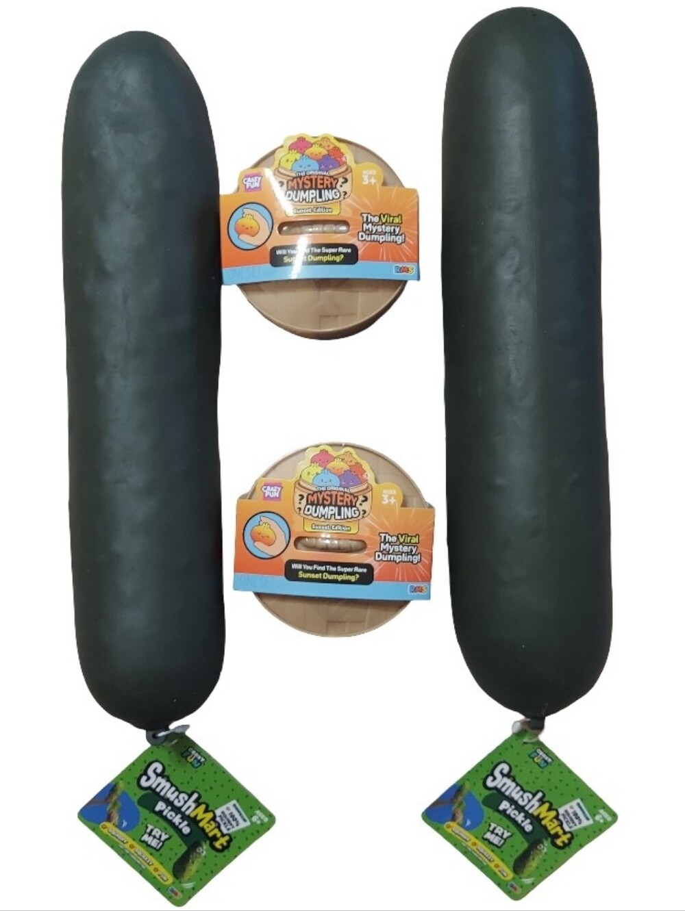 Lot Of 4 RMS Crazy Fun Sunset Edition Viral Mystery Dumplings & Smushmart Pickle